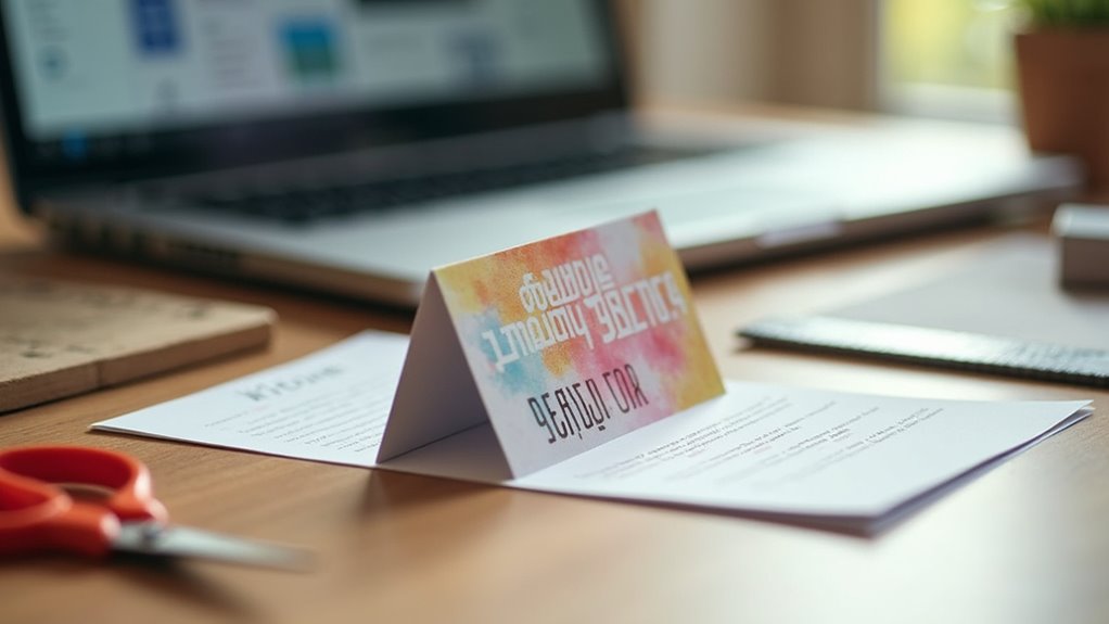 tent card printing tips