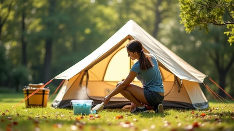 tent cleaning after camping