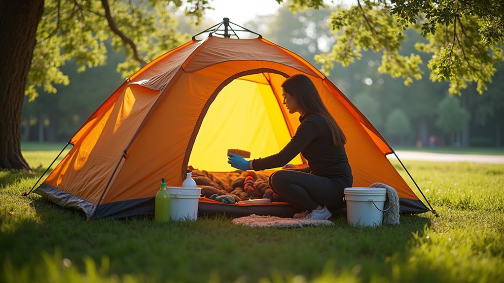 tent cleaning and maintenance