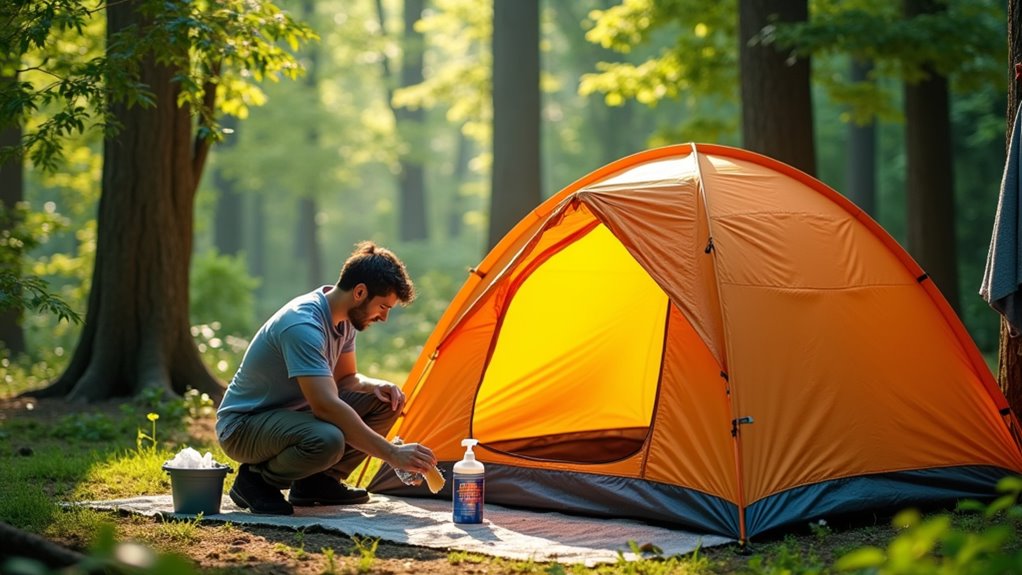 tent cleaning and waterproofing