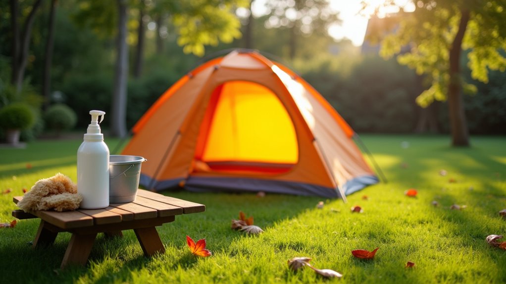 tent cleaning preparation steps