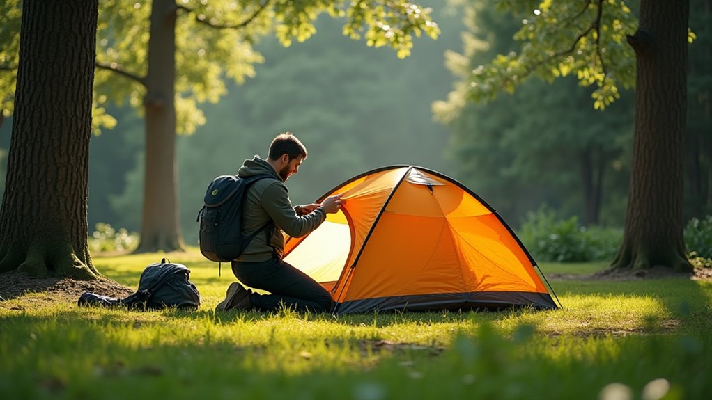 tent folding preparation steps