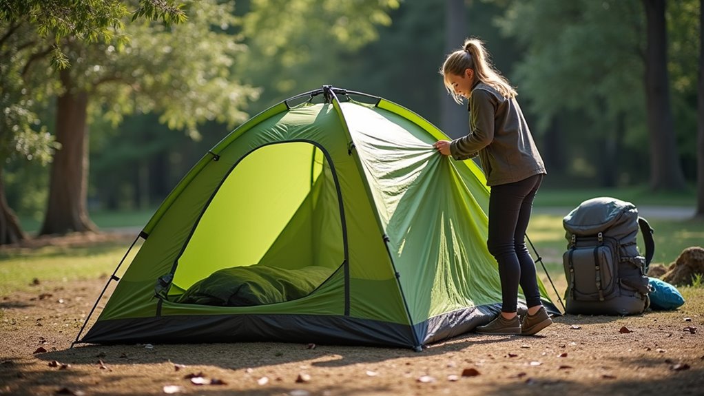 tent frame and leg collapse