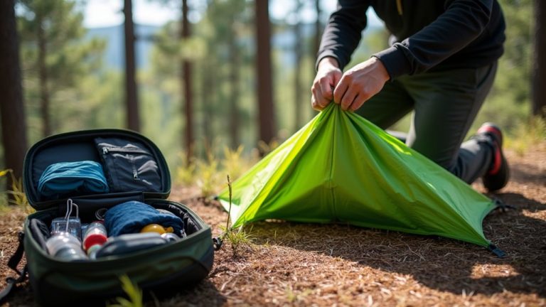 tent packing for backpacking
