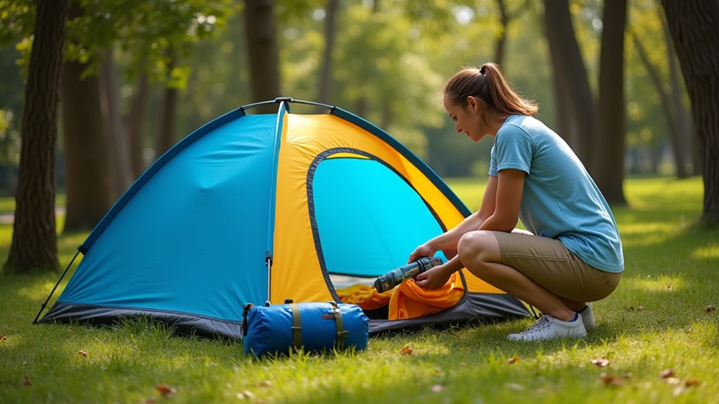 tent preparation for packing