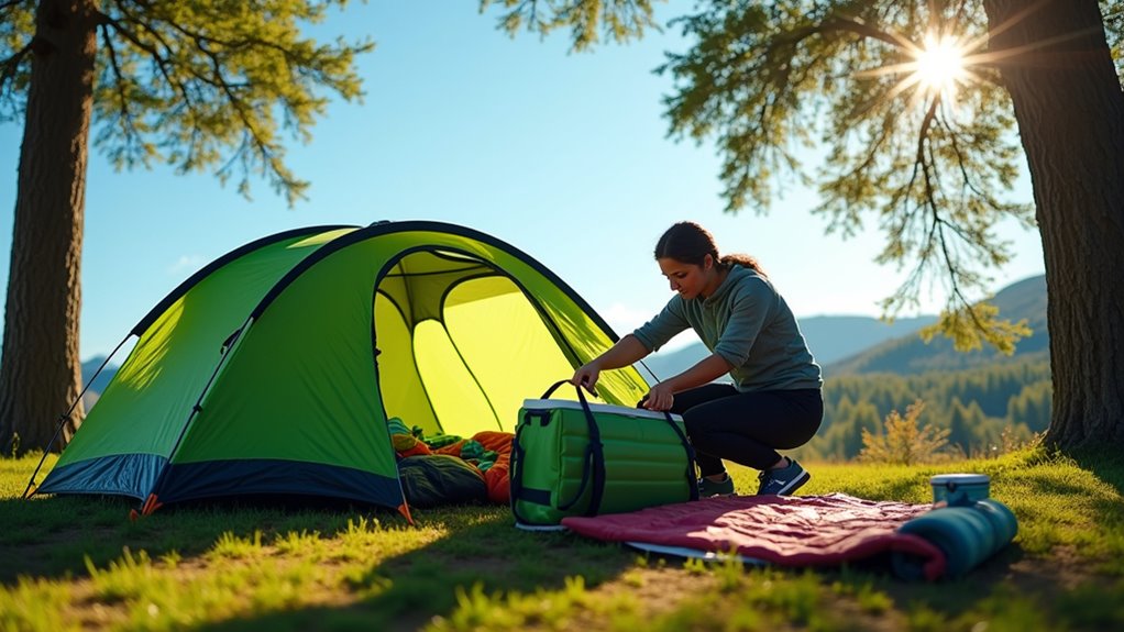 tent setup for comfort
