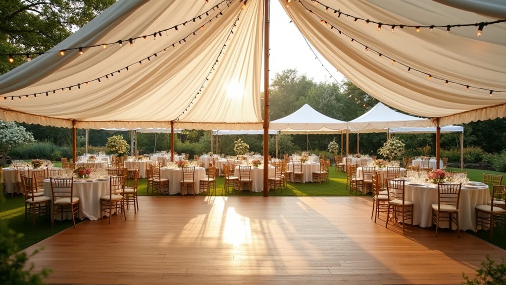 tent size seating guidelines