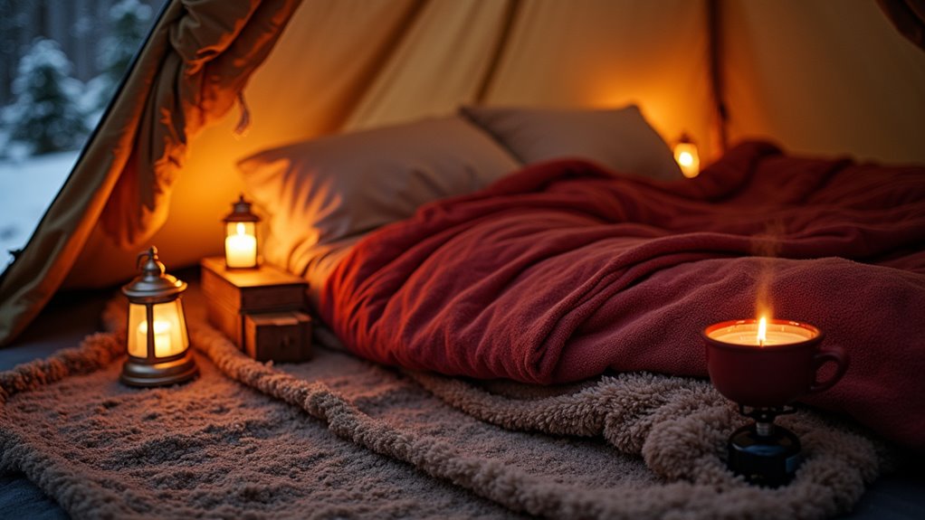 tent winter warmth strategies