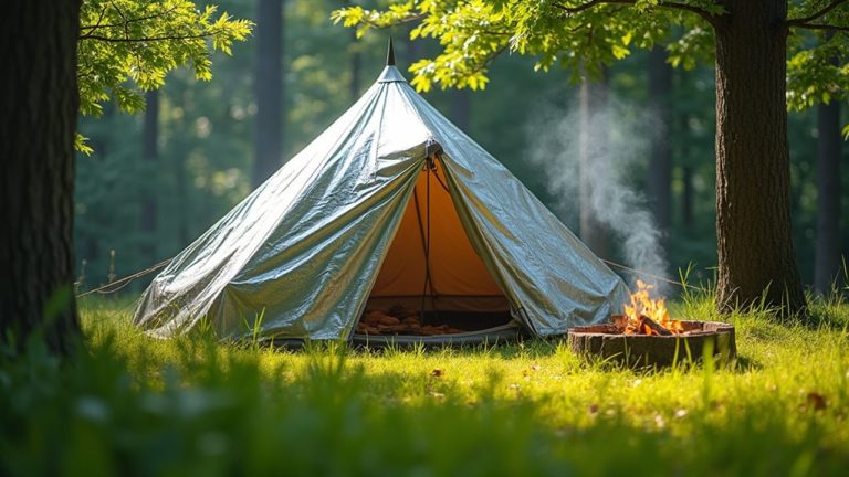 tent with foil meaning