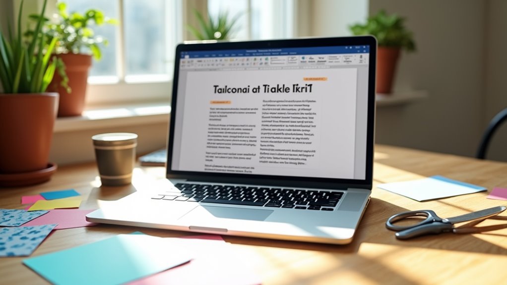 text box formatting instructions