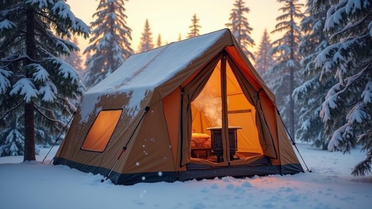 warm camping shelter concept