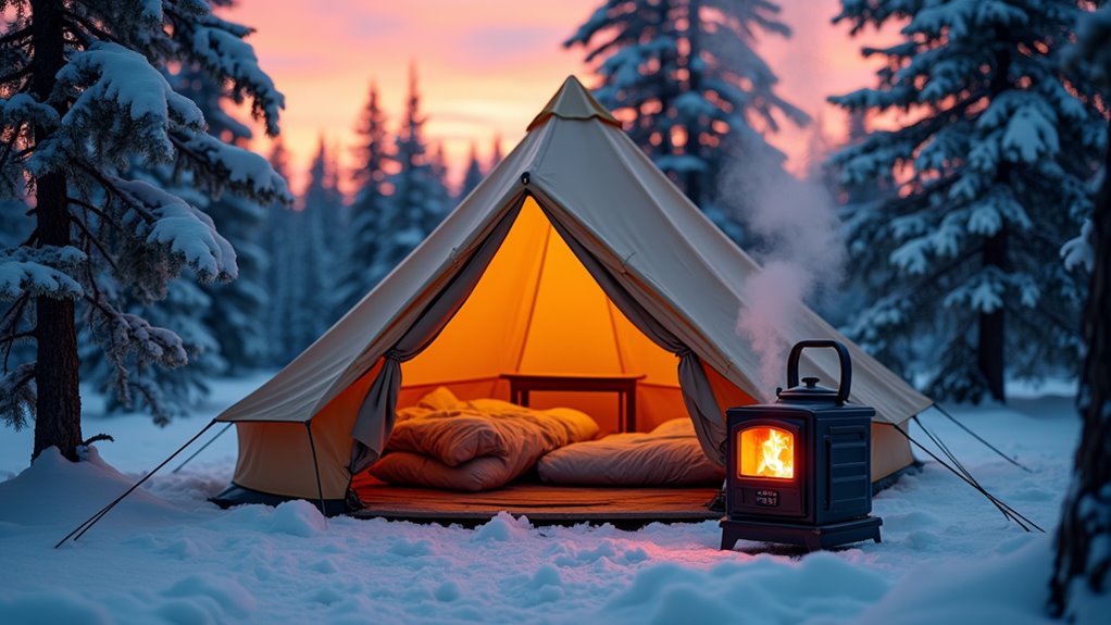 warm safe cold weather camping