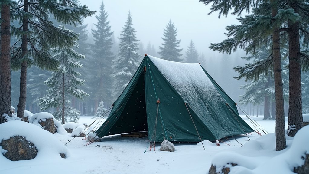 wind resistant camping tent setup