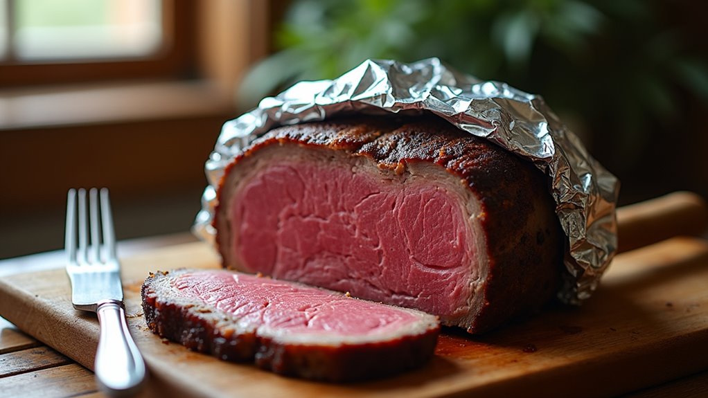 wrap to cook tent to rest