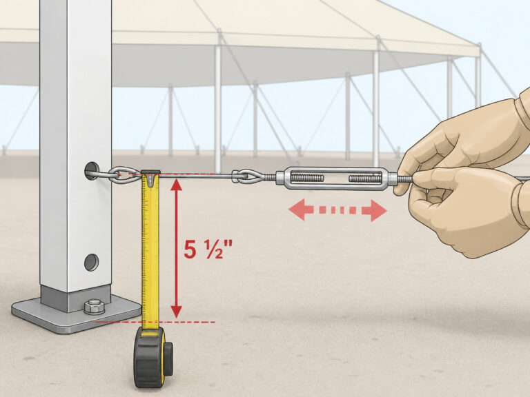 How To Install Tent | The Cable Height That Stops Sag