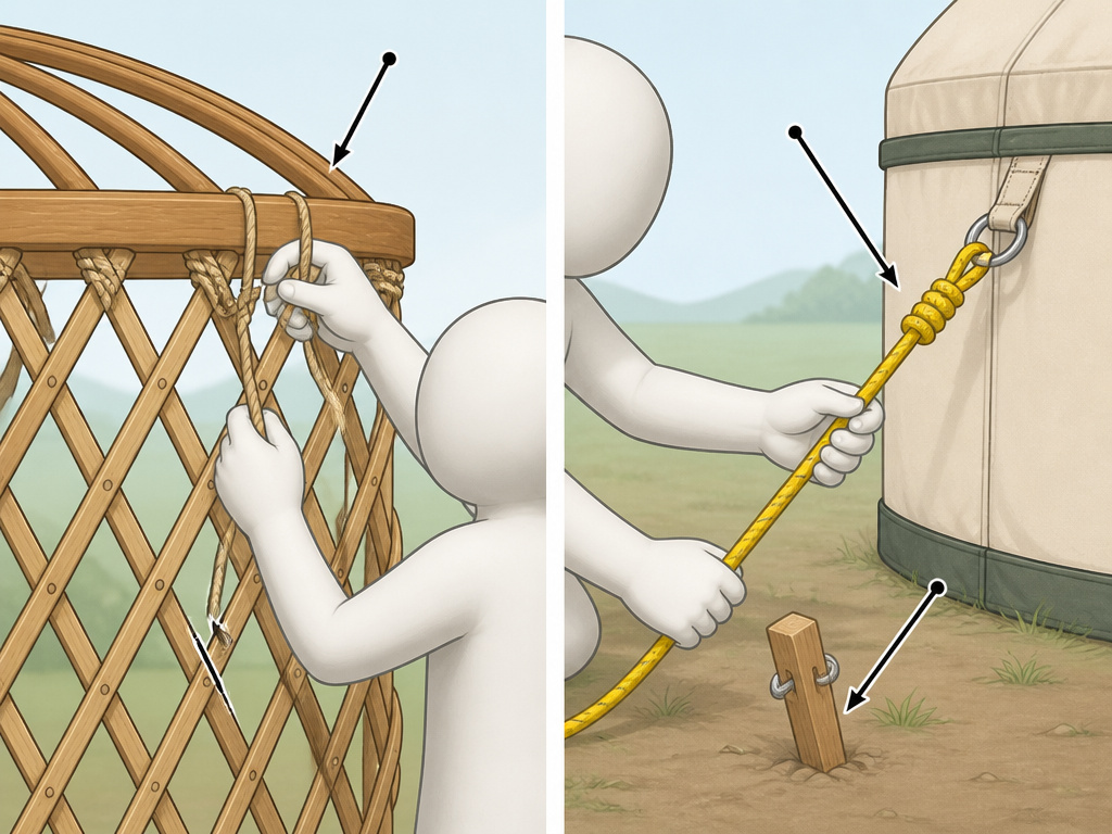 Traditional yurt assembly versus modern yurt tent setup time comparison diagram