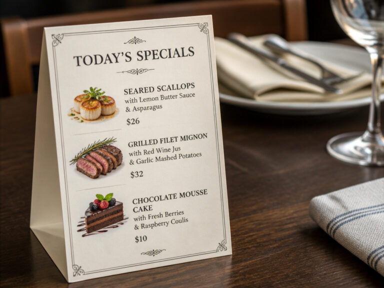 What Is A Tent Card? Sizes, Uses, and How to Make Your Own