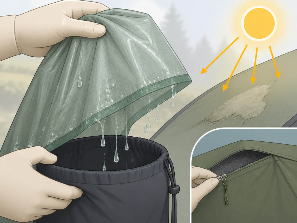 Common tent mistakes: storing wet fabric, UV damage, and closed vents.